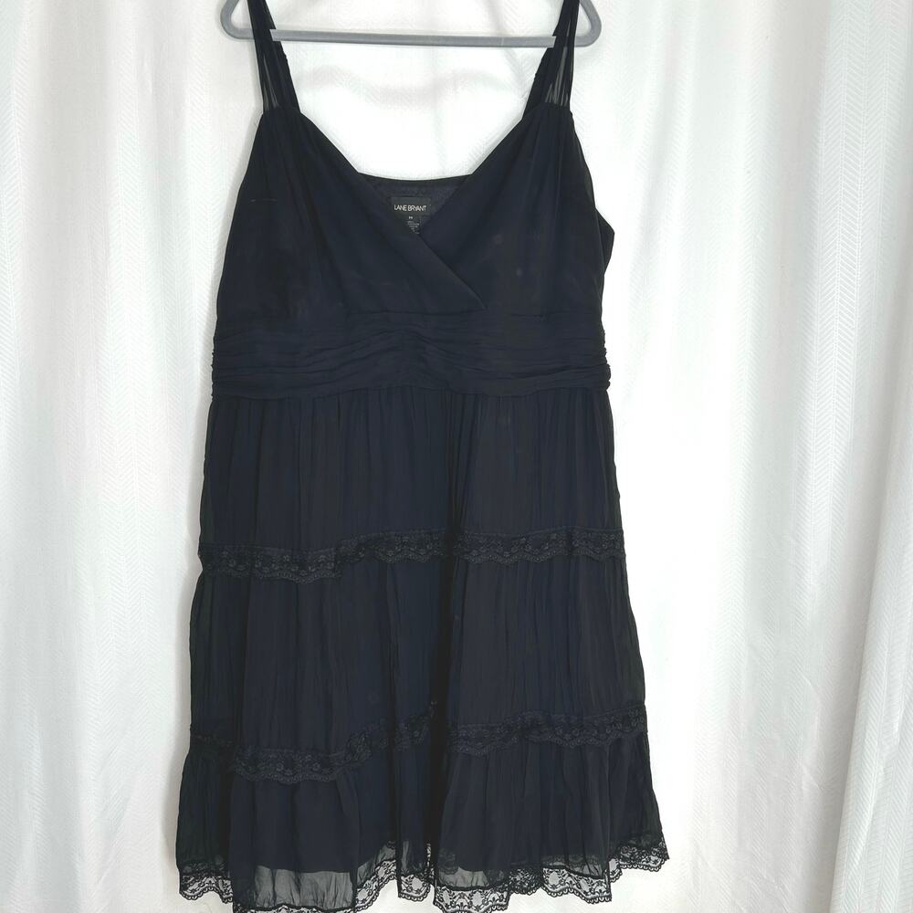 Lane Bryant black dress lace sleeveless size 24 event holiday party